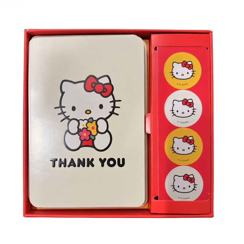 Sanrio Hello Kitty Thank You Card Set Box - Red/Yellow Or Blue/Pink, NIB - Picture 6 of 7